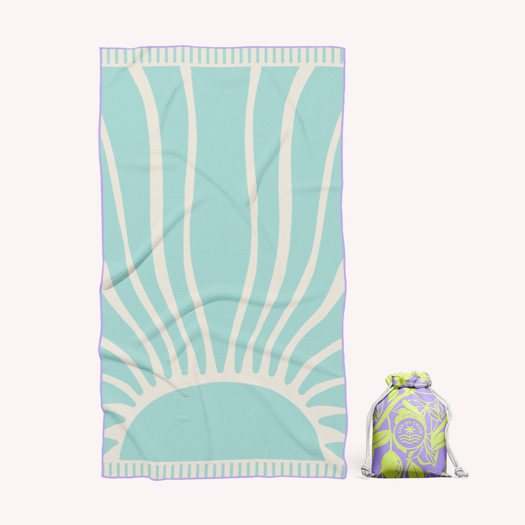 Positano lemon LOC sand free beach towel