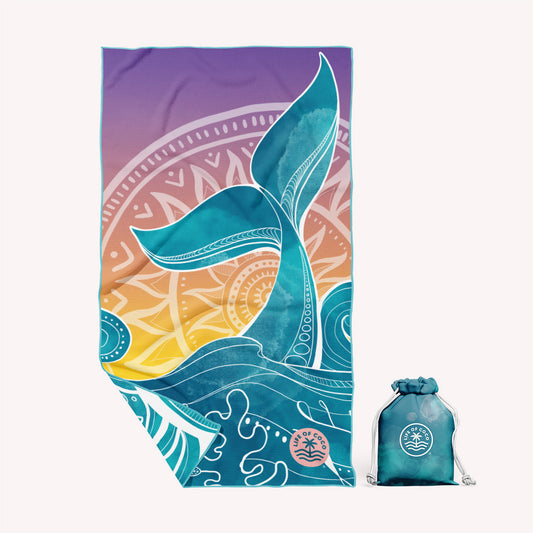 Sand Free Beach Towel | Single | Whale Tale