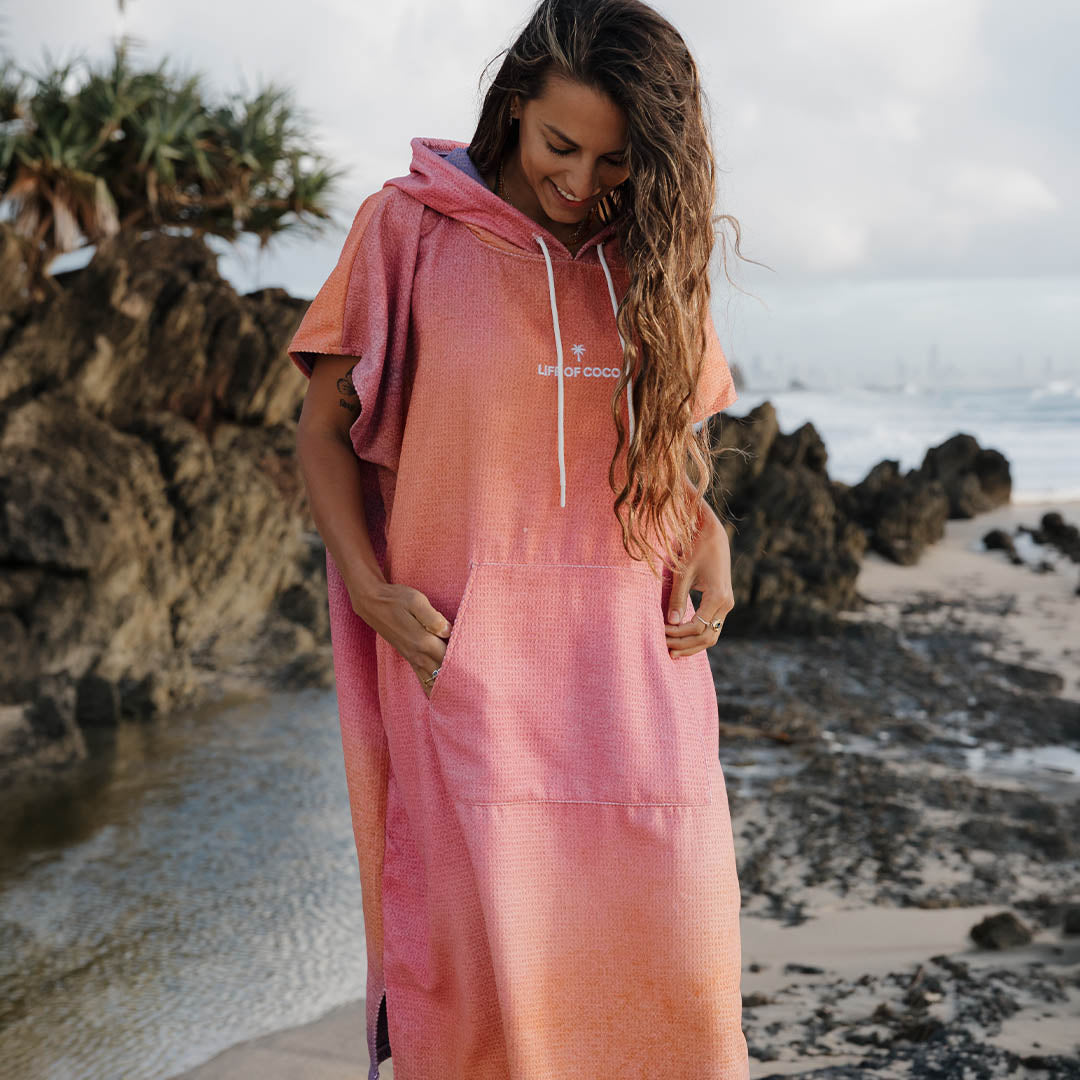 PRE ORDER Sand Free Adult Hooded Towel | Manta Sunset