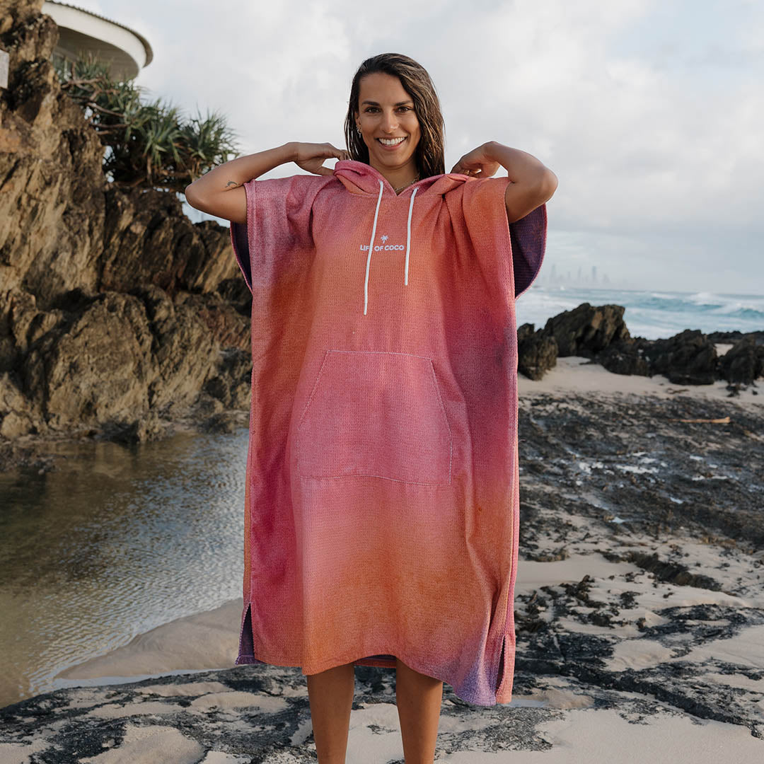 PRE ORDER Sand Free Adult Hooded Towel | Manta Sunset