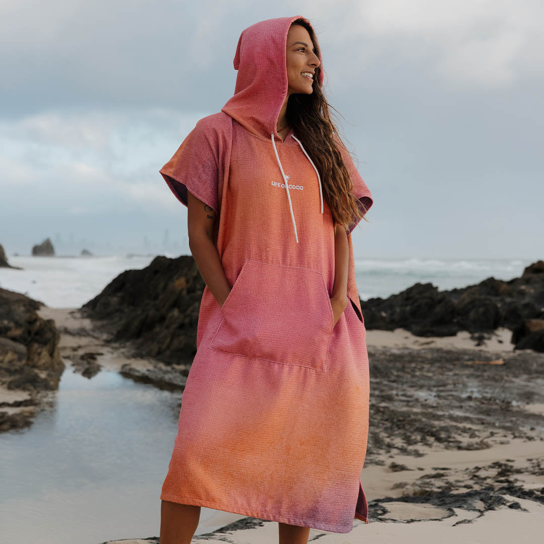 PRE ORDER Sand Free Adult Hooded Towel | Manta Sunset