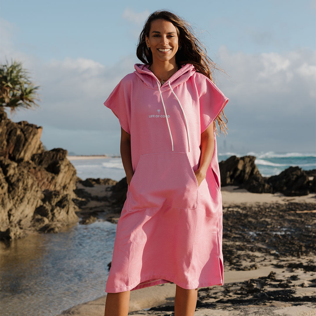 PRE ORDER Sand Free Adult Hooded Towel | Pink