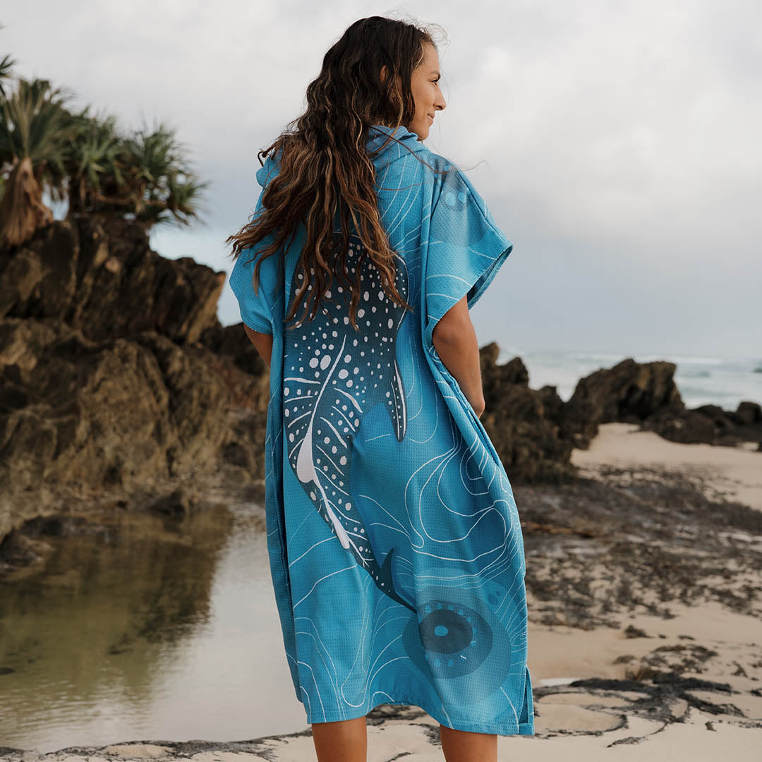 PRE ORDER Sand Free Adult Hooded Towel | Whale Shark