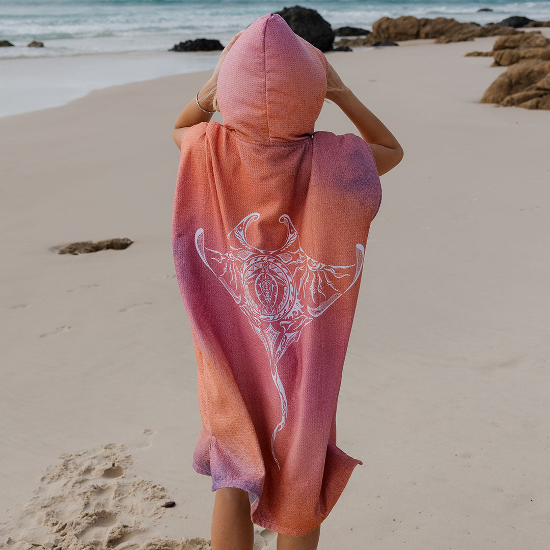 PRE ORDER Sand Free Adult Hooded Towel | Manta Sunset