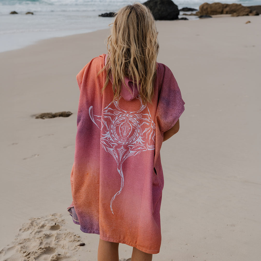 PRE ORDER Sand Free Adult Hooded Towel | Manta Sunset