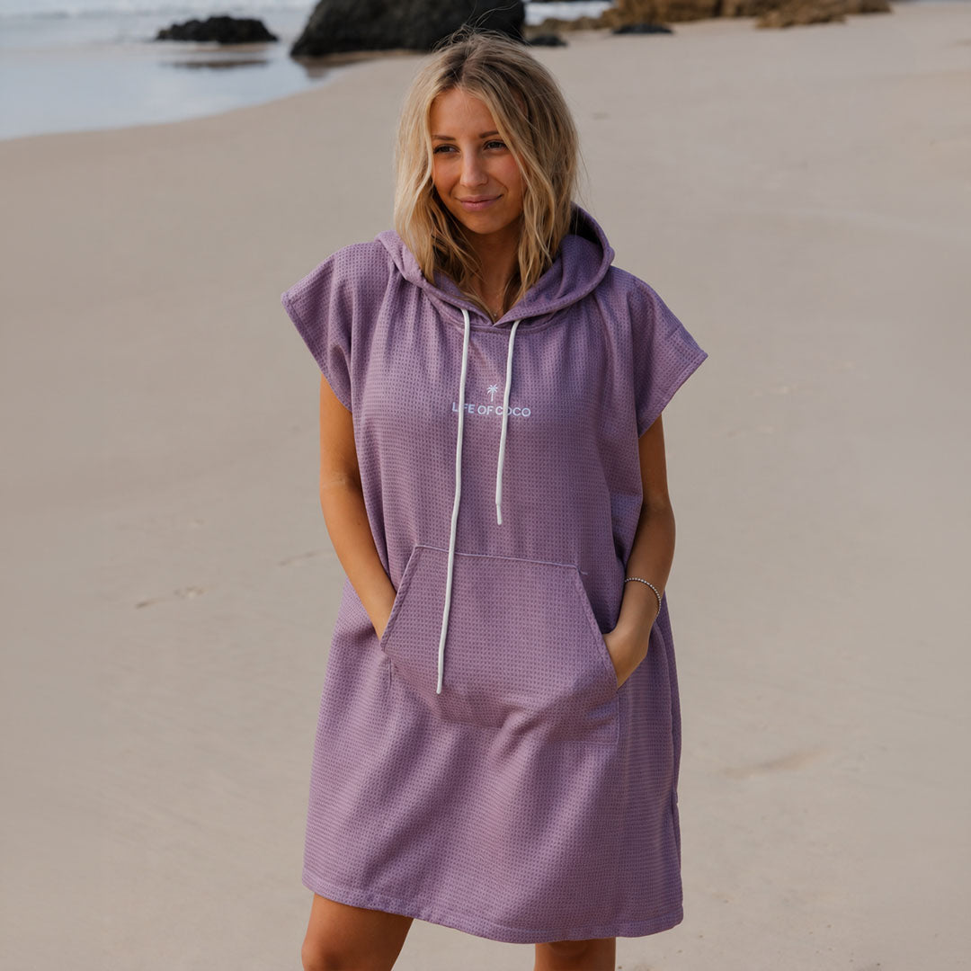PRE ORDER Sand Free Adult Hooded Towel | Purple