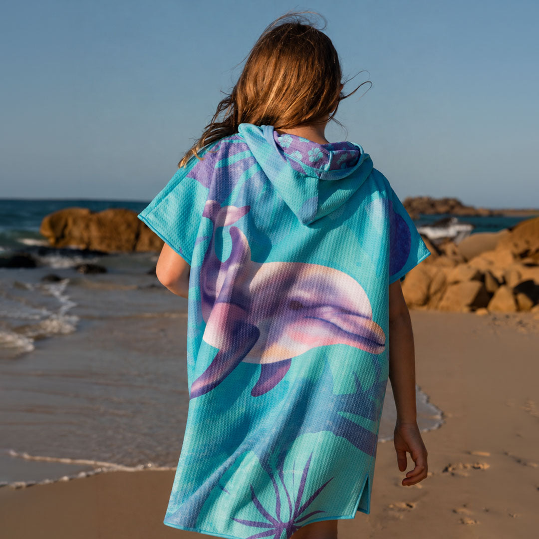 PRE ORDER Sand Free Kids Hooded Towel | Dolphin
