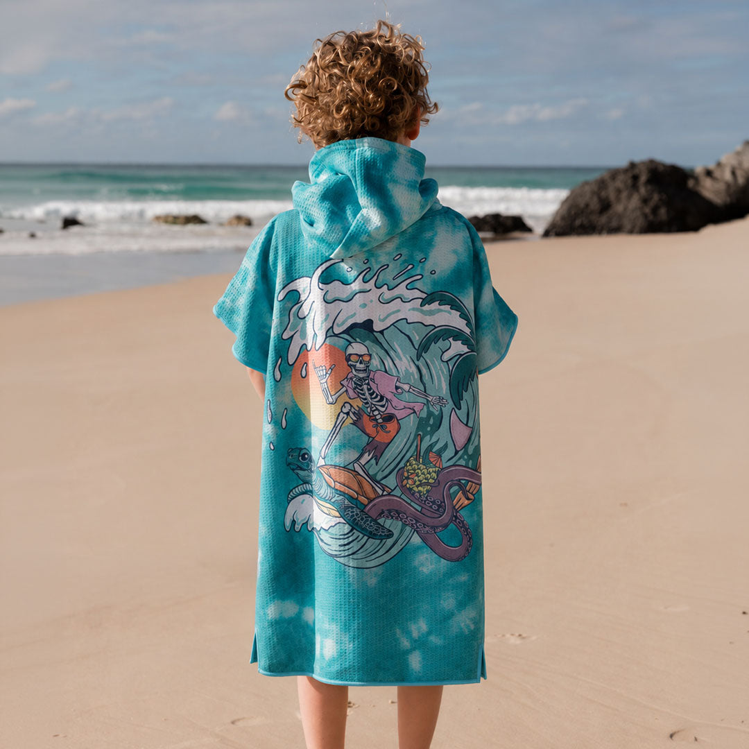 PRE ORDER Sand Free Kids Hooded Towel | Skeleton