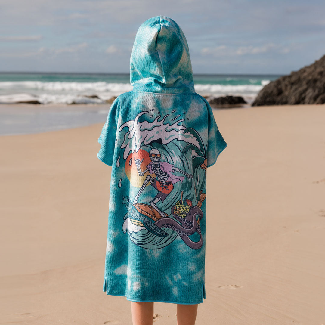 PRE ORDER Sand Free Kids Hooded Towel | Skeleton