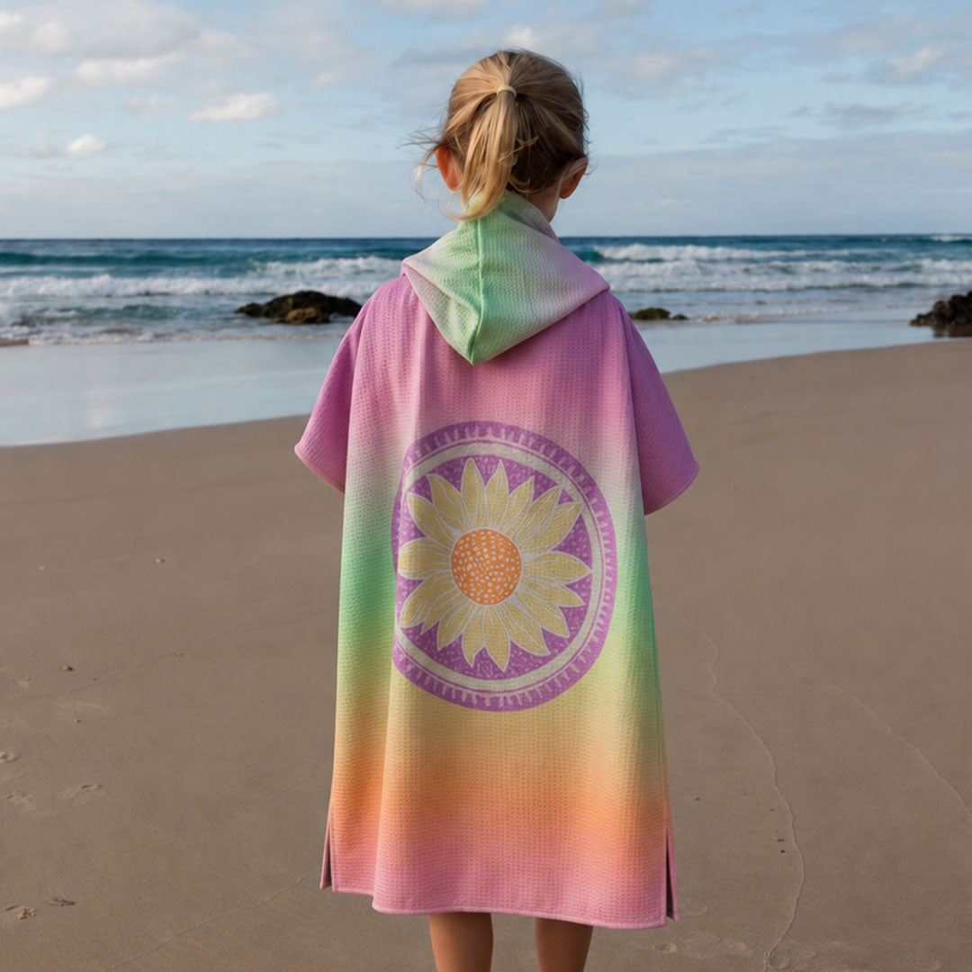 PRE ORDER Sand Free Kids Hooded Towel | Sunflower