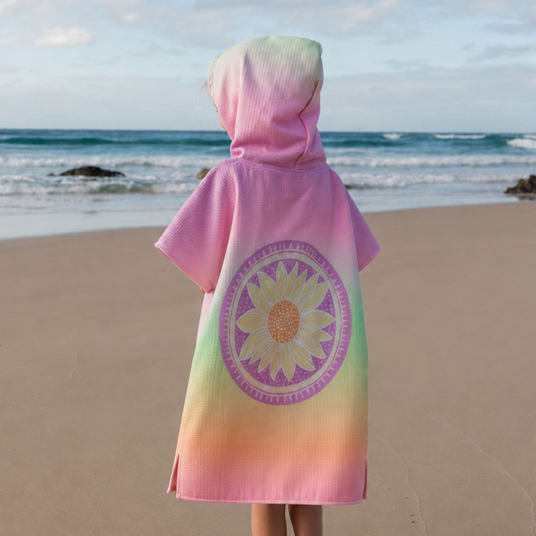PRE ORDER Sand Free Kids Hooded Towel | Sunflower