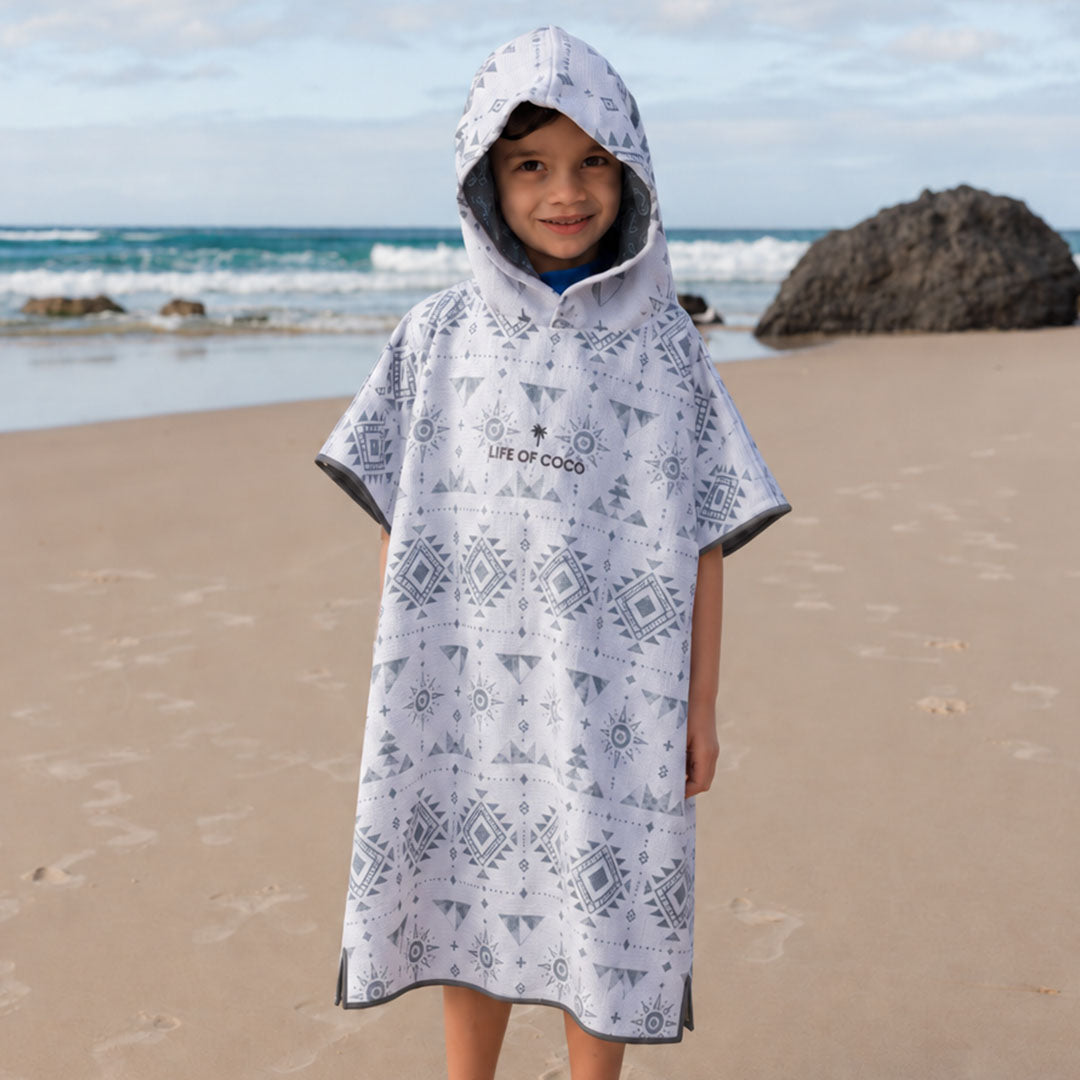 PRE ORDER Sand Free Kids Hooded Towel | Turtle