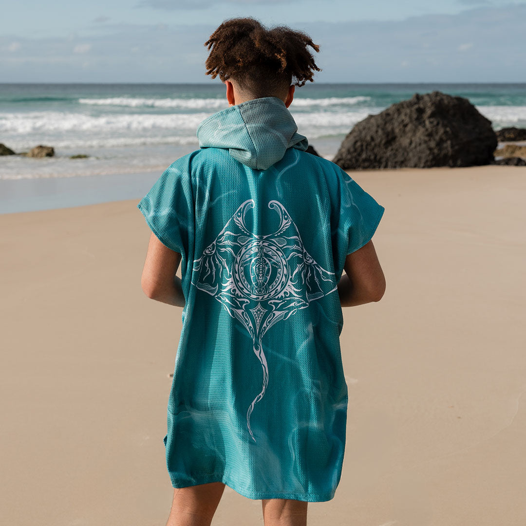 PRE ORDER Sand Free Teen Hooded Towel | Manta Green