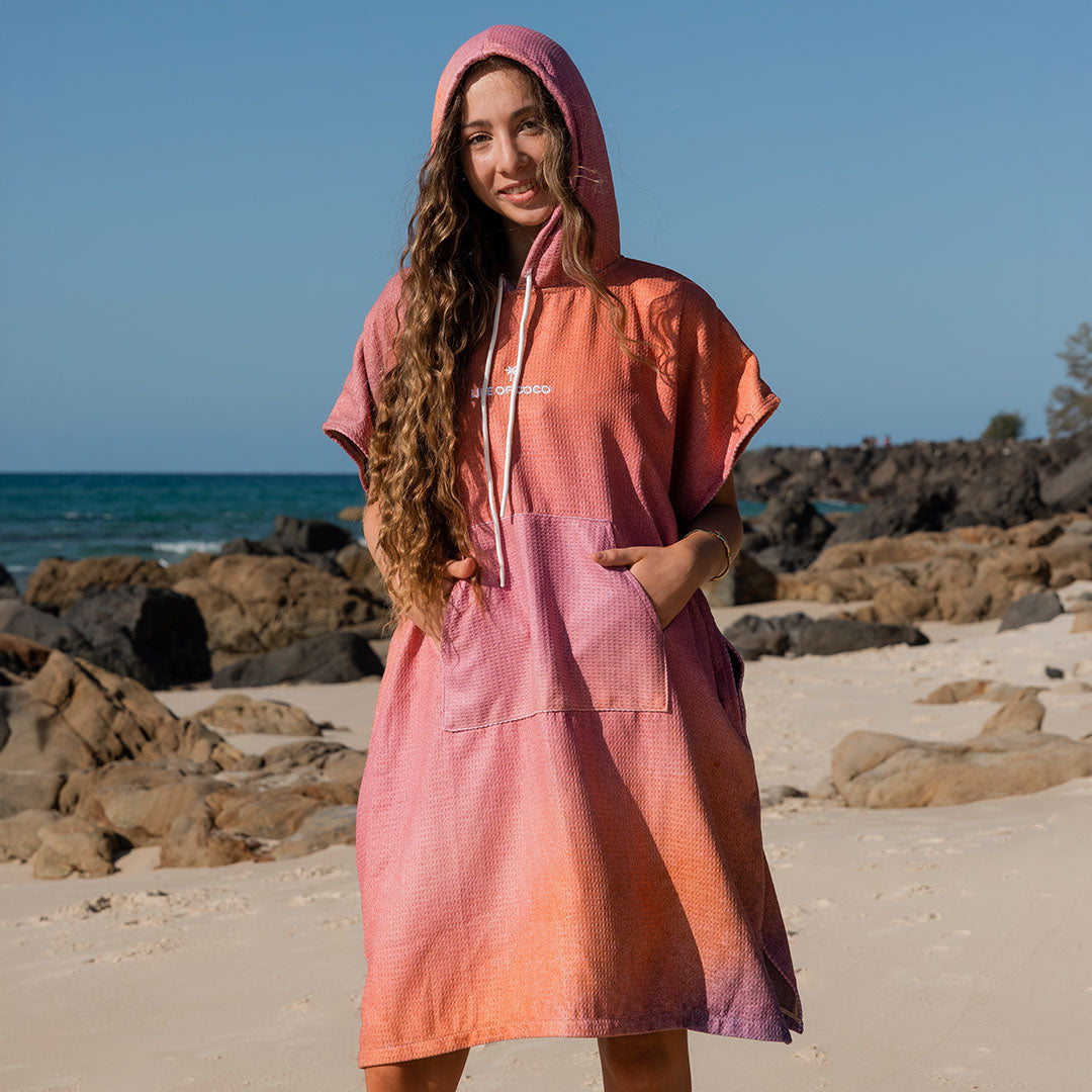 PRE ORDER Sand Free Teen Hooded Towel | Manta Sunset