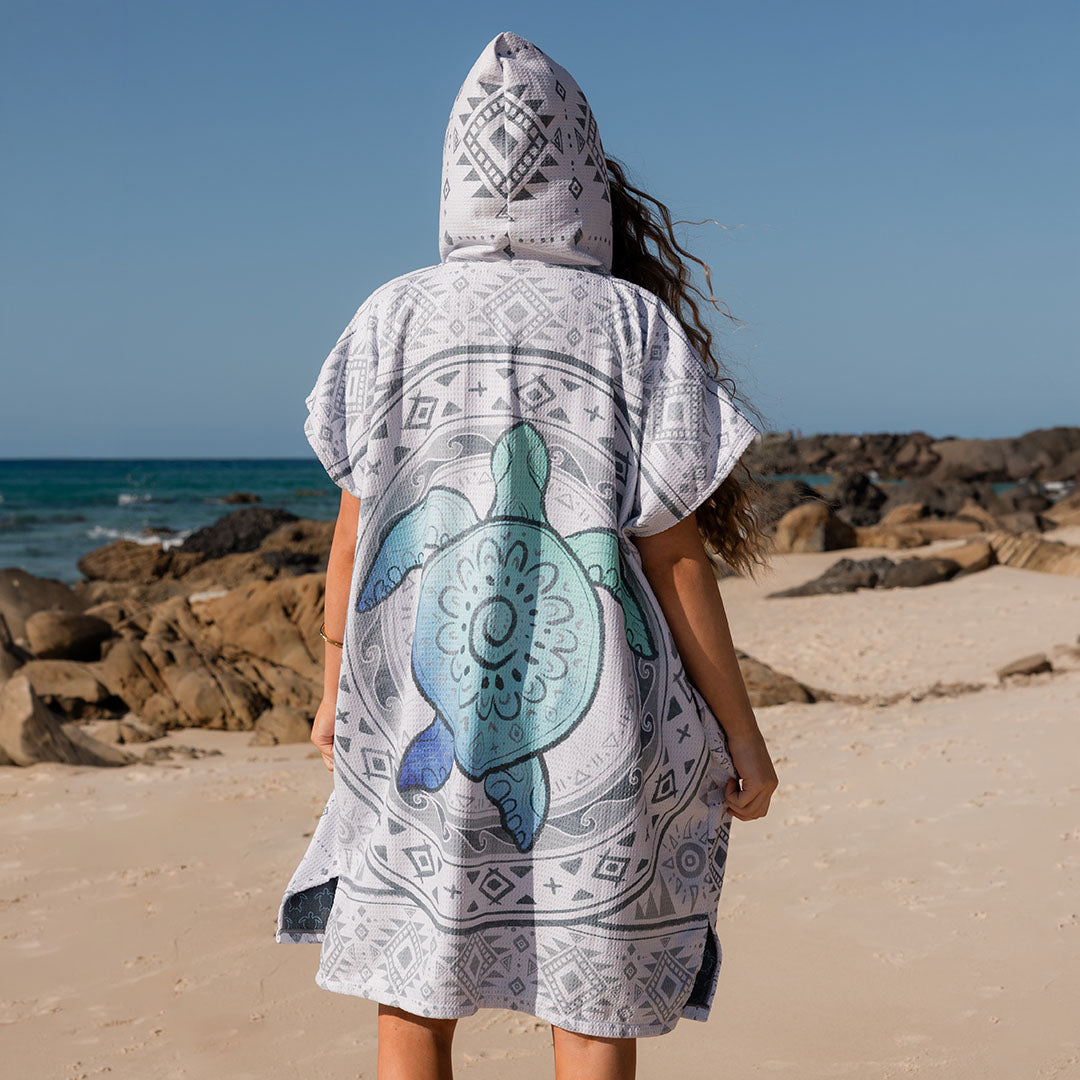 PRE ORDER Sand Free Teen Hooded Towel | Turtle