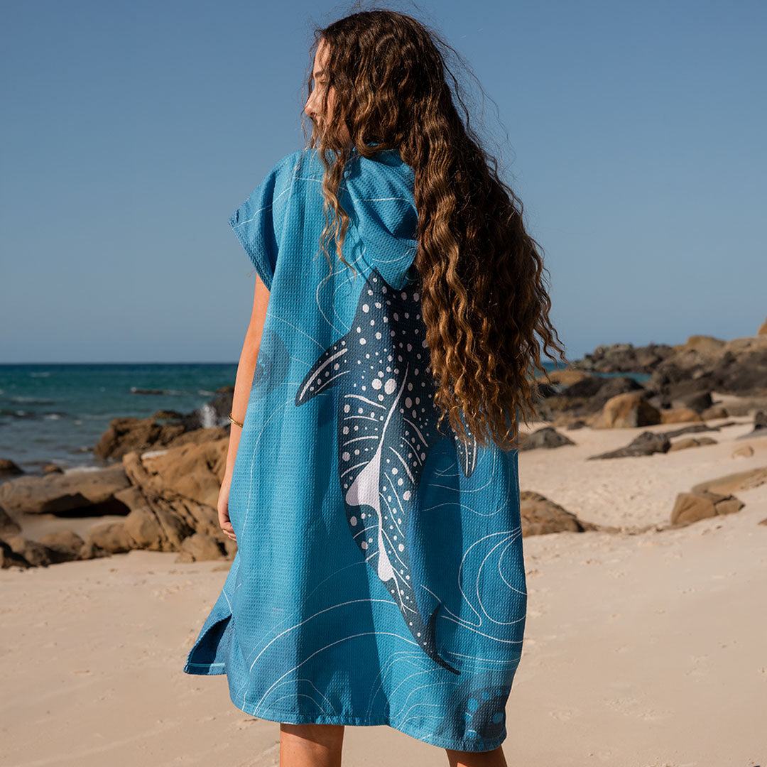 PRE ORDER Sand Free Teen Hooded Towel | Whale Shark