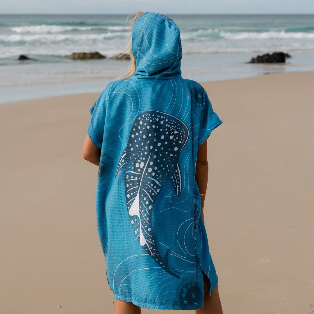 PRE ORDER Sand Free Teen Hooded Towel | Whale Shark
