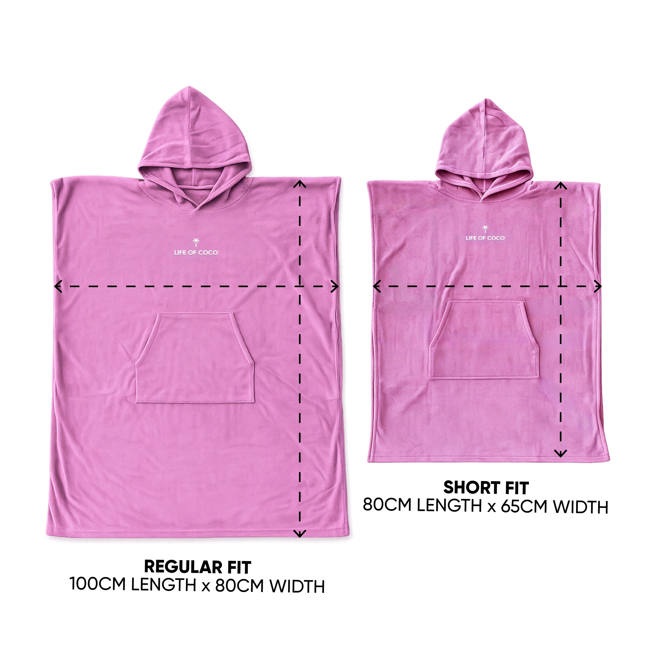 Adult Hooded Towel Poncho | Pink