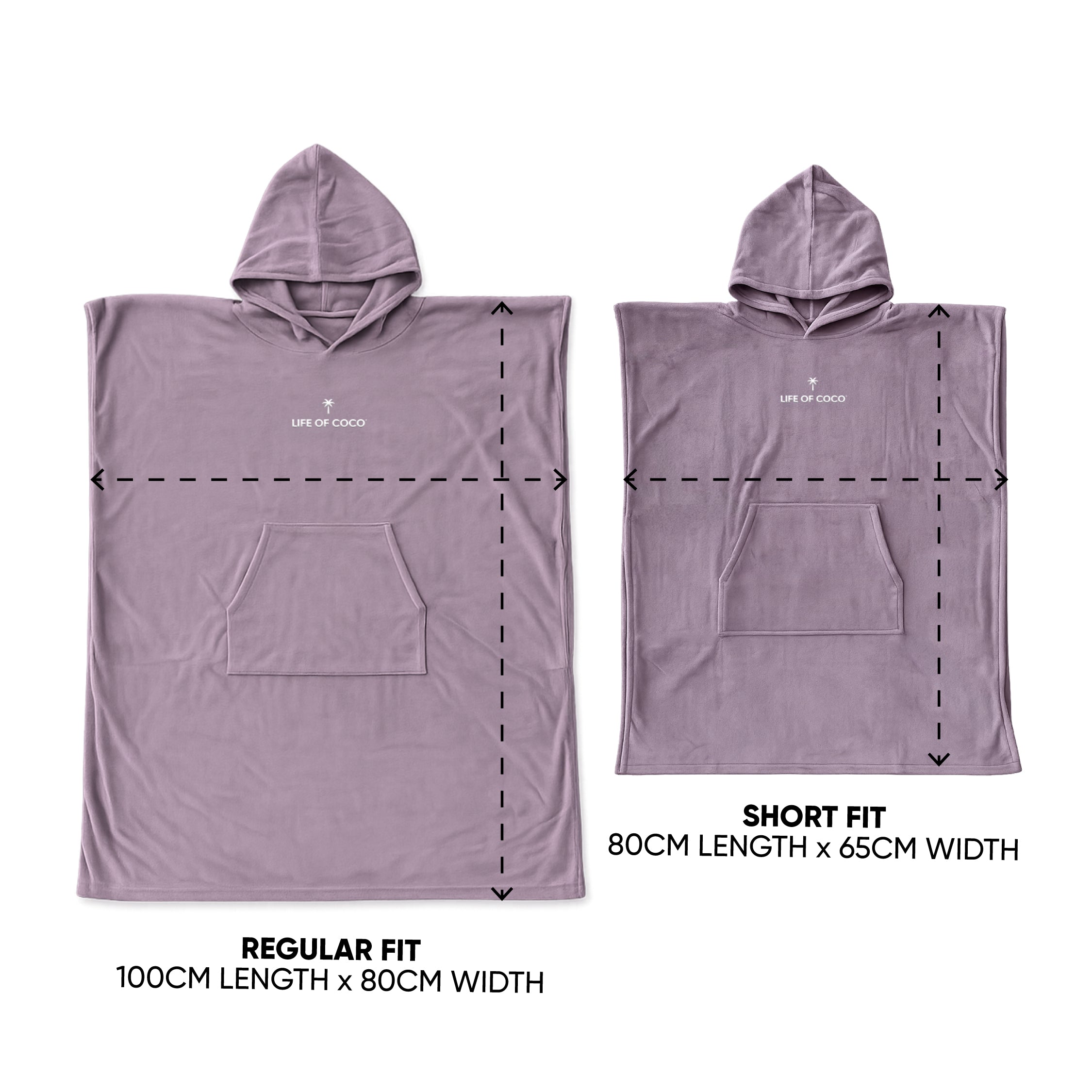 Adult Hooded Towel Poncho | Purple