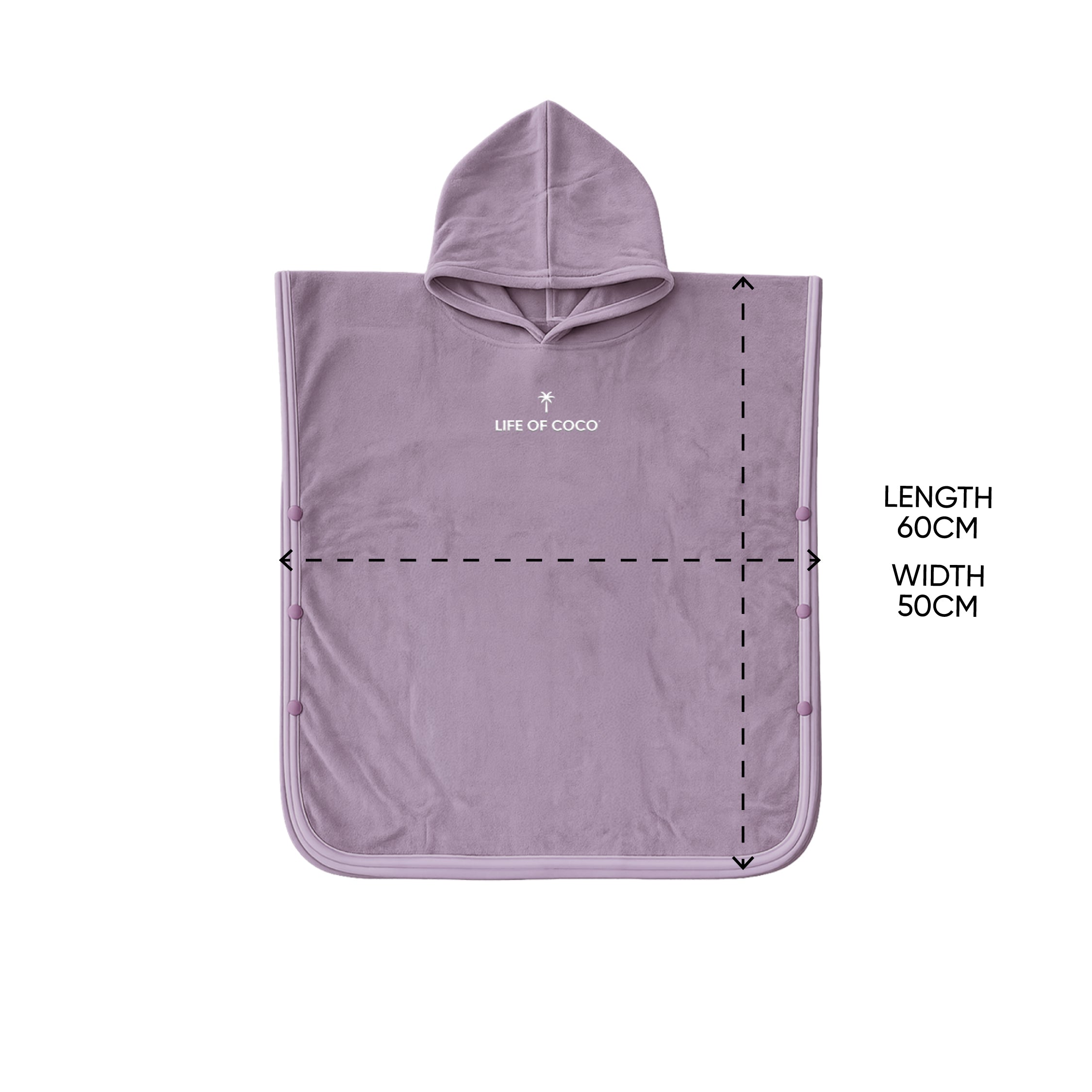Kids Hooded Towel Poncho | Purple
