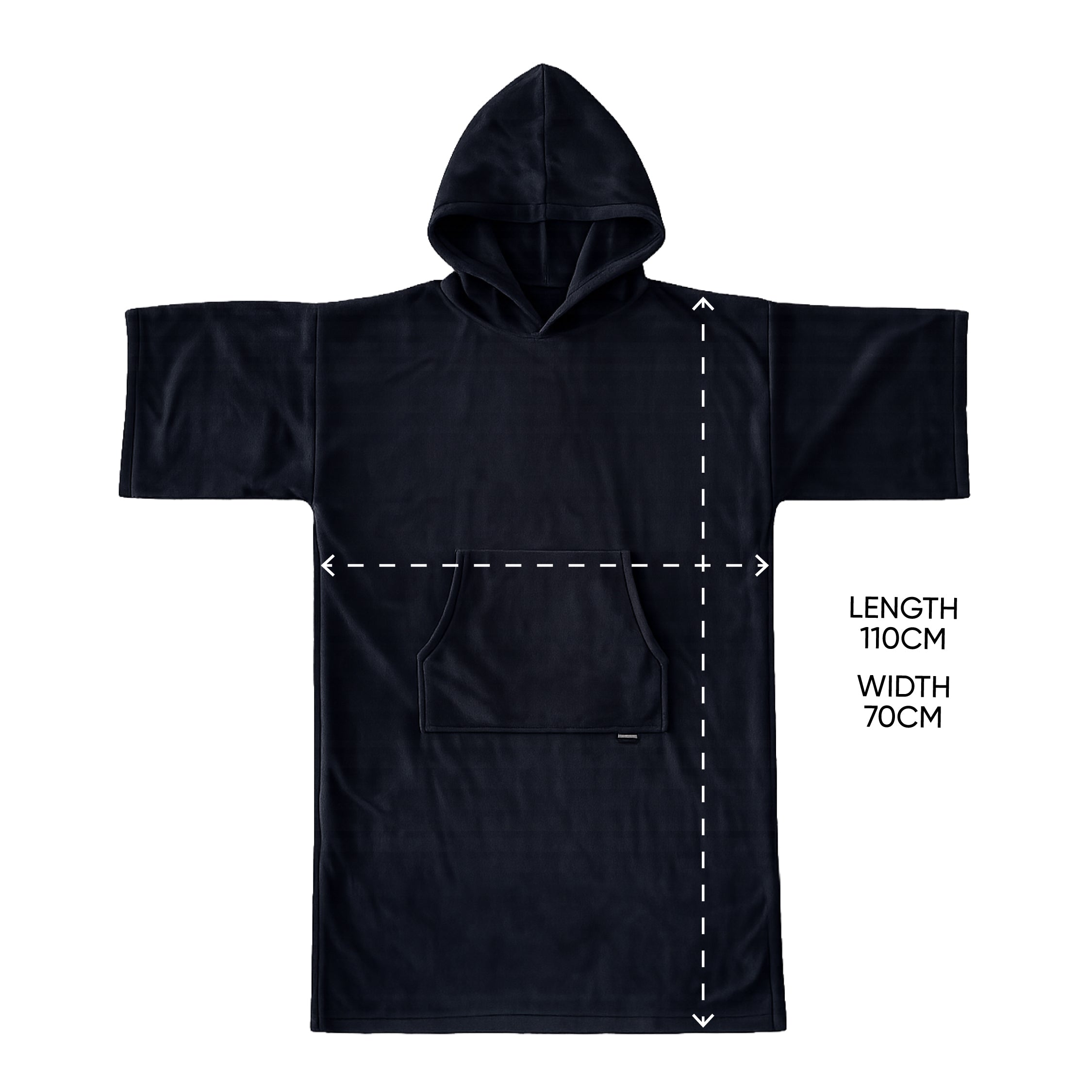 Hooded Towel Poncho Long Sleeve