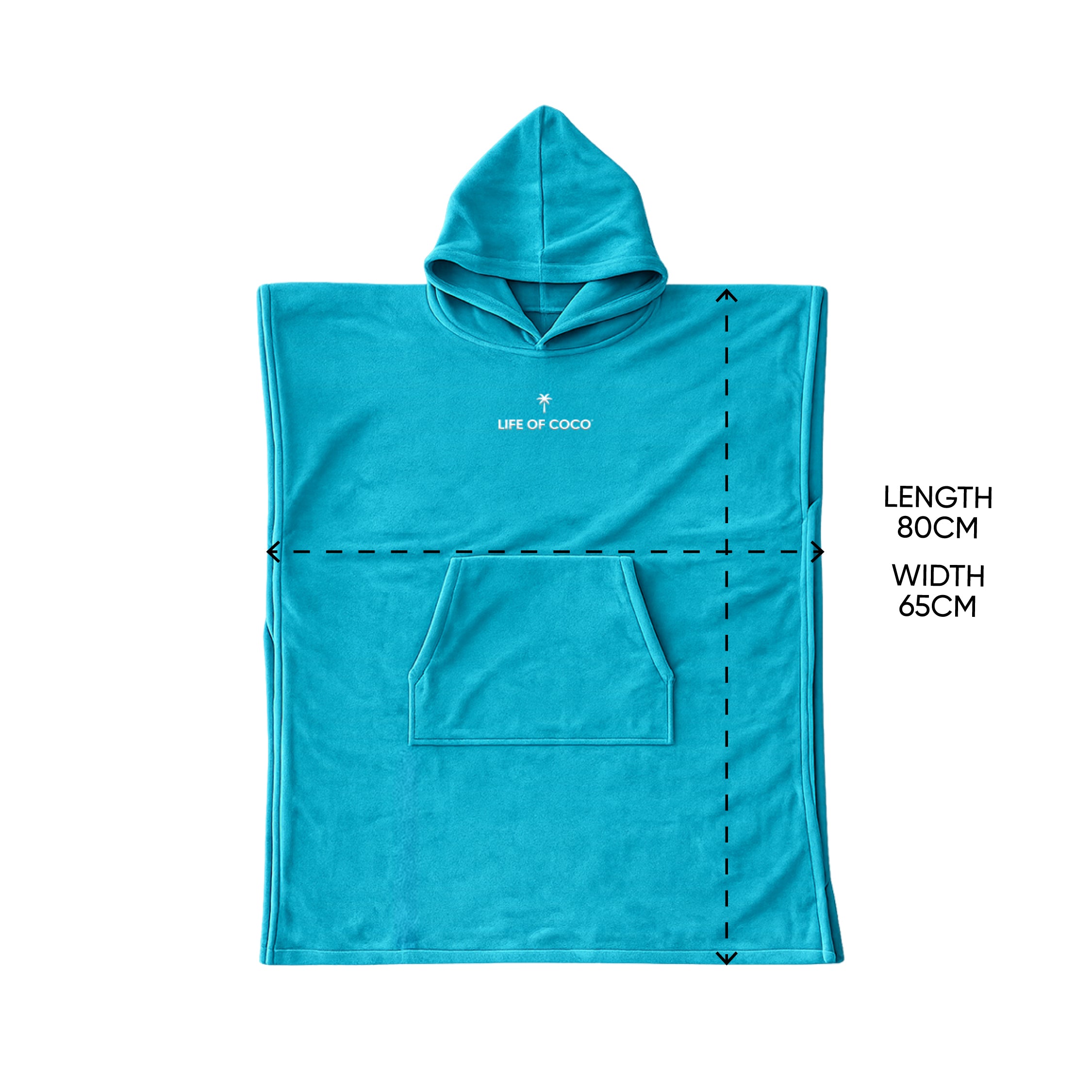 Teen Hooded Towel Poncho | Aqua