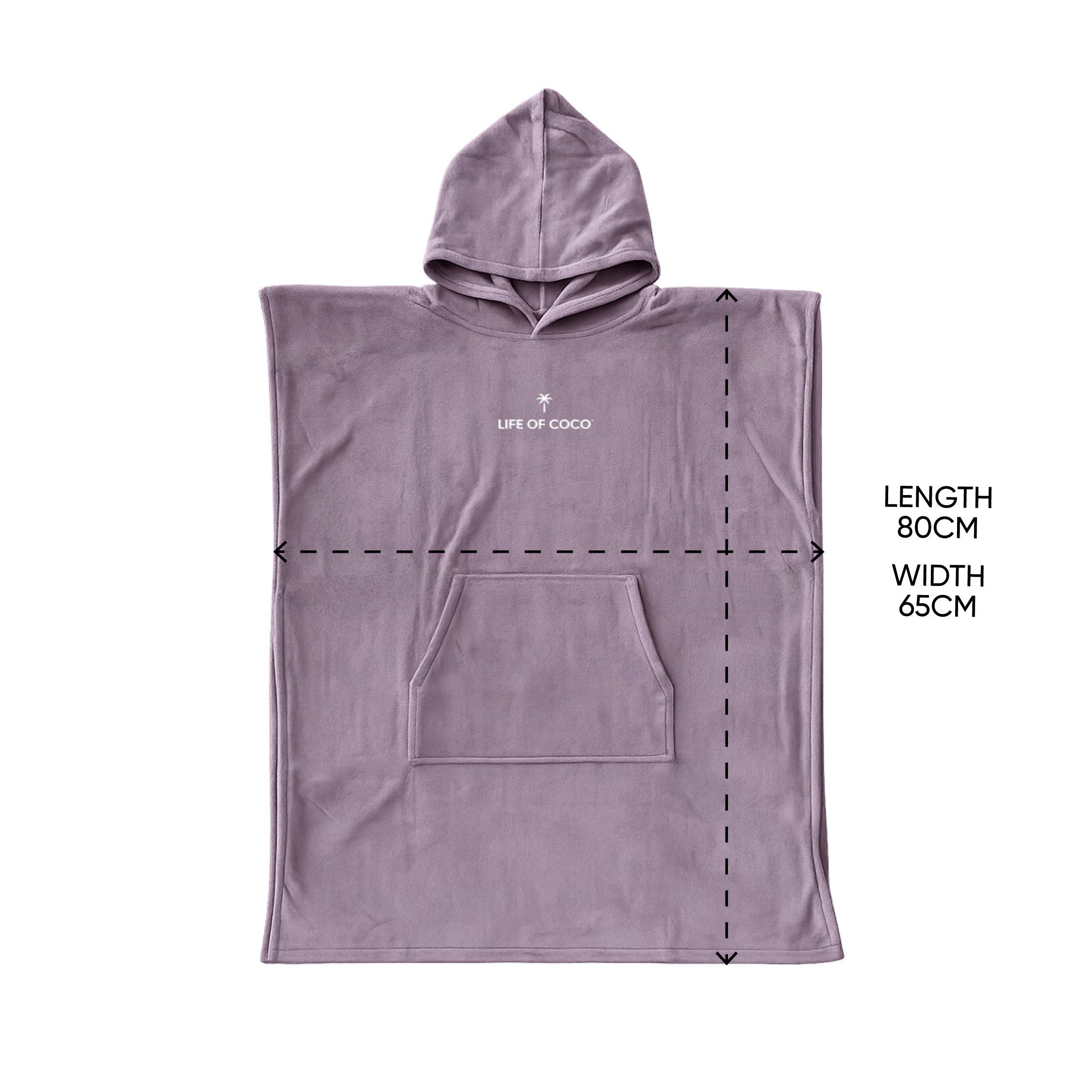 Teen Hooded Towel Poncho | Purple