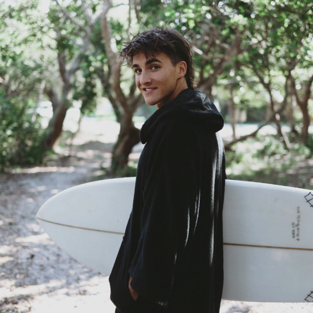 Hooded Towel Poncho Long Sleeve