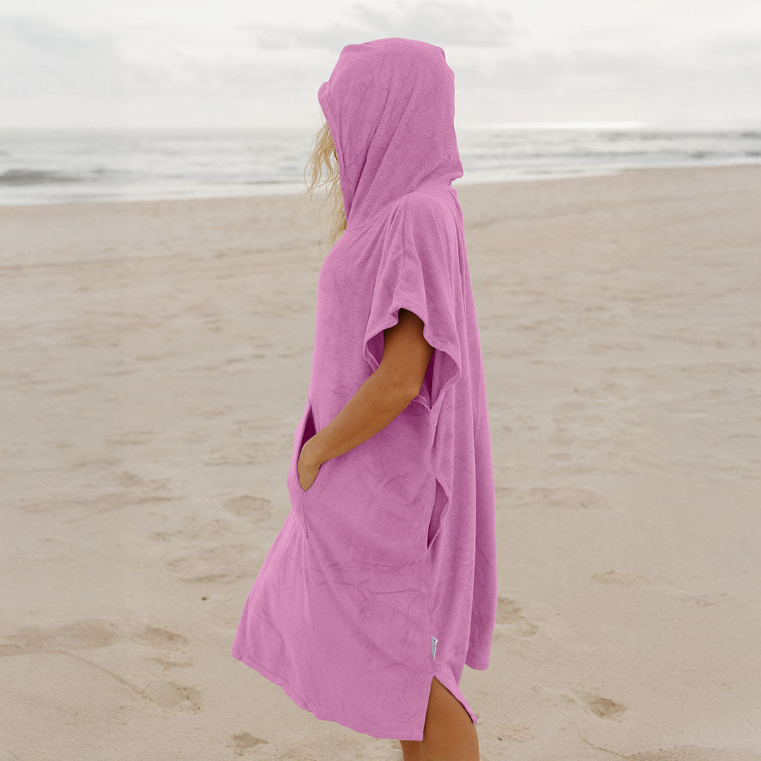 Adult Hooded Towel Poncho | Pink