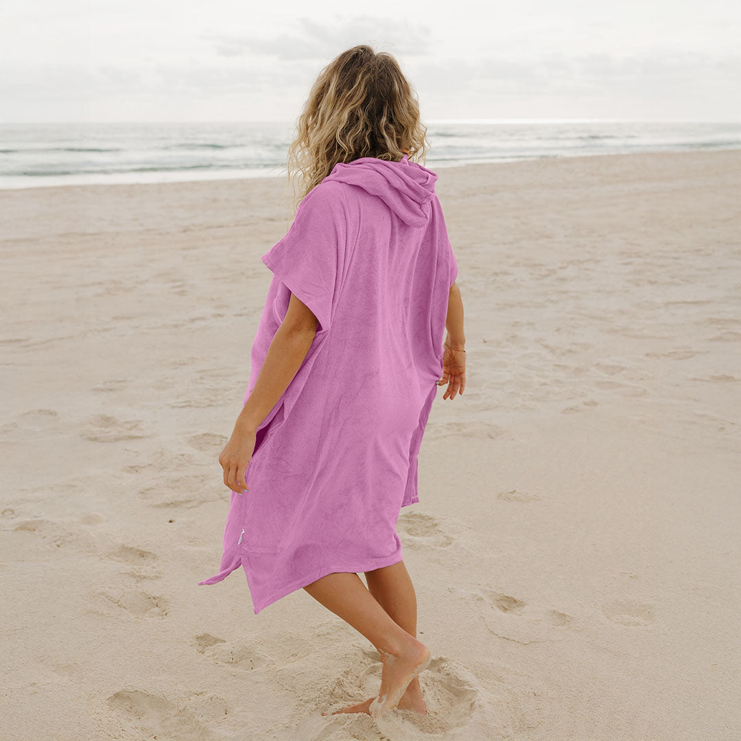 Adult Hooded Towel Poncho | Pink