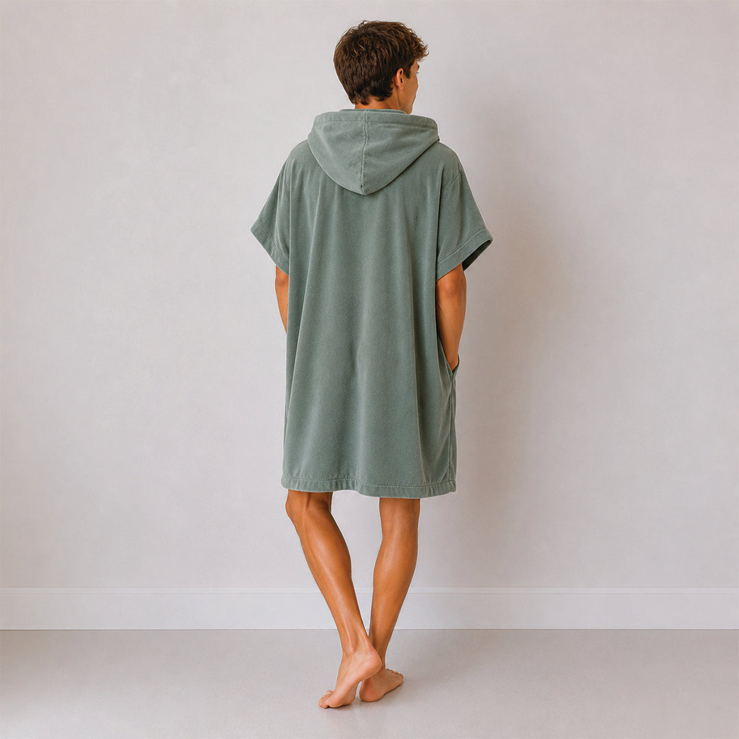 Teen Hooded Towel Poncho | Sage Green