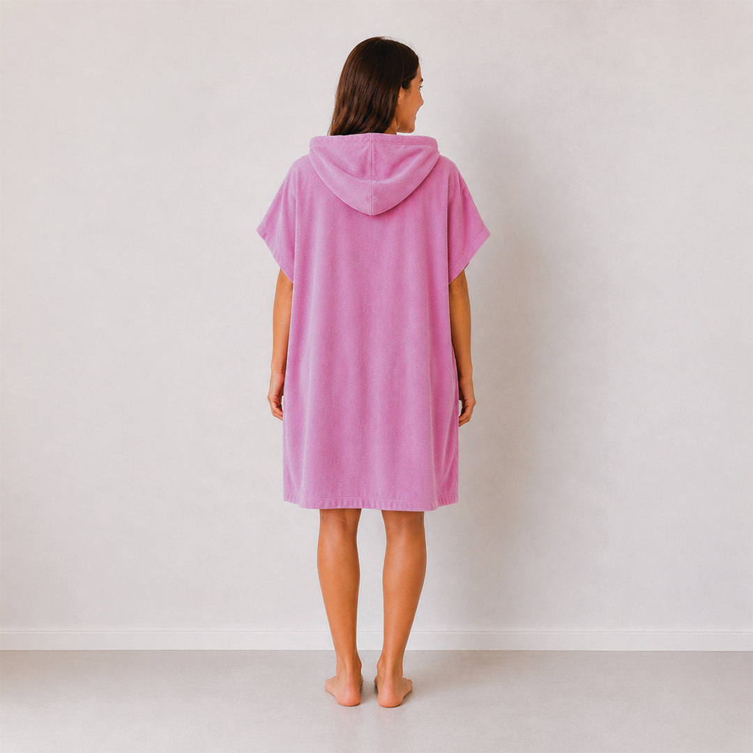 Teen Hooded Towel Poncho | Pink
