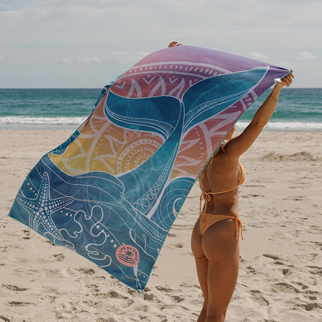 Sand Free Beach Towel Whale Tale | Single