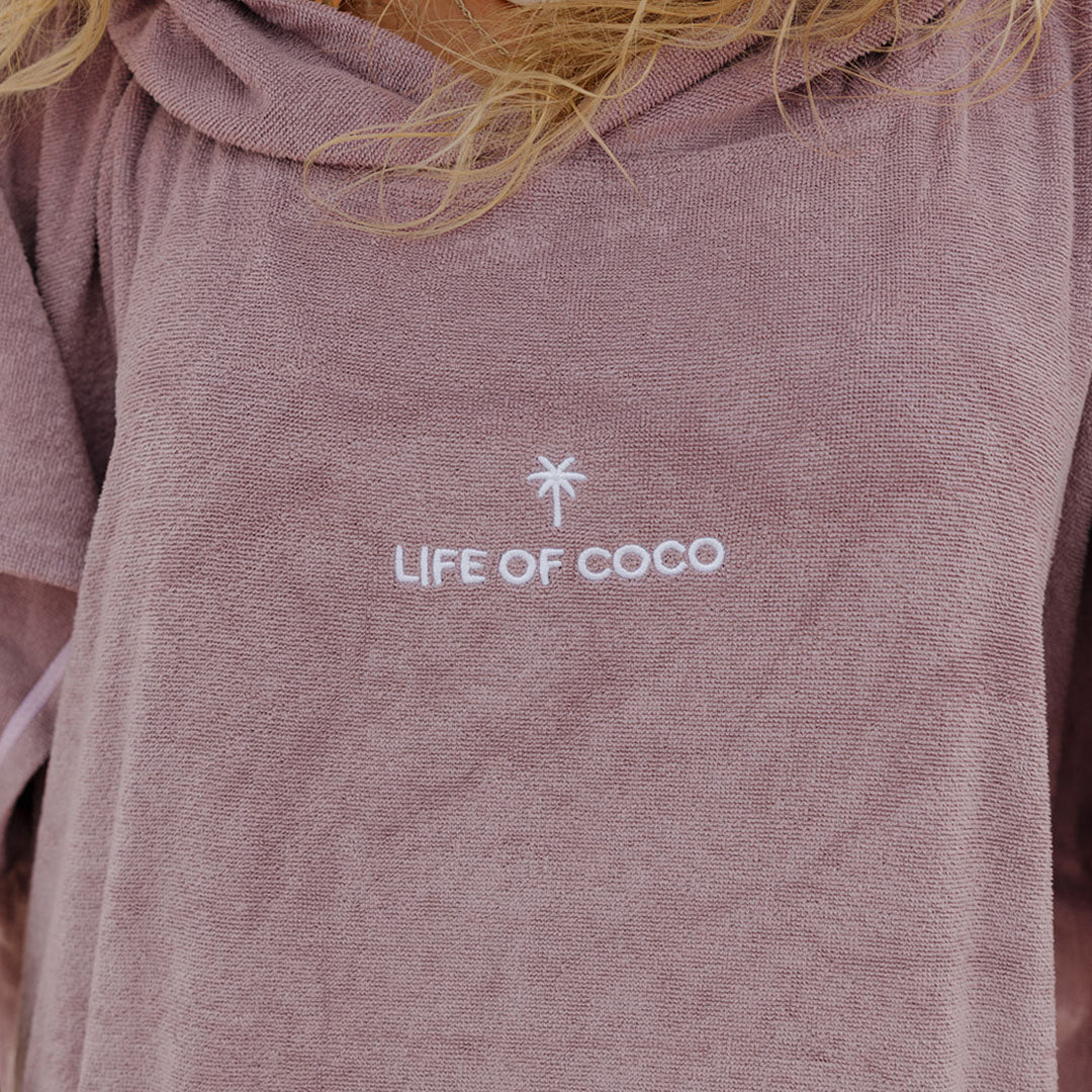 Adult Hooded Towel Poncho | Purple