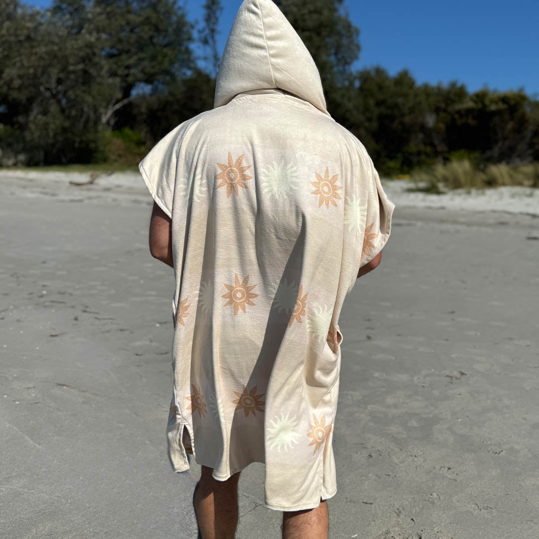 Adult hooded towel poncho | Sun