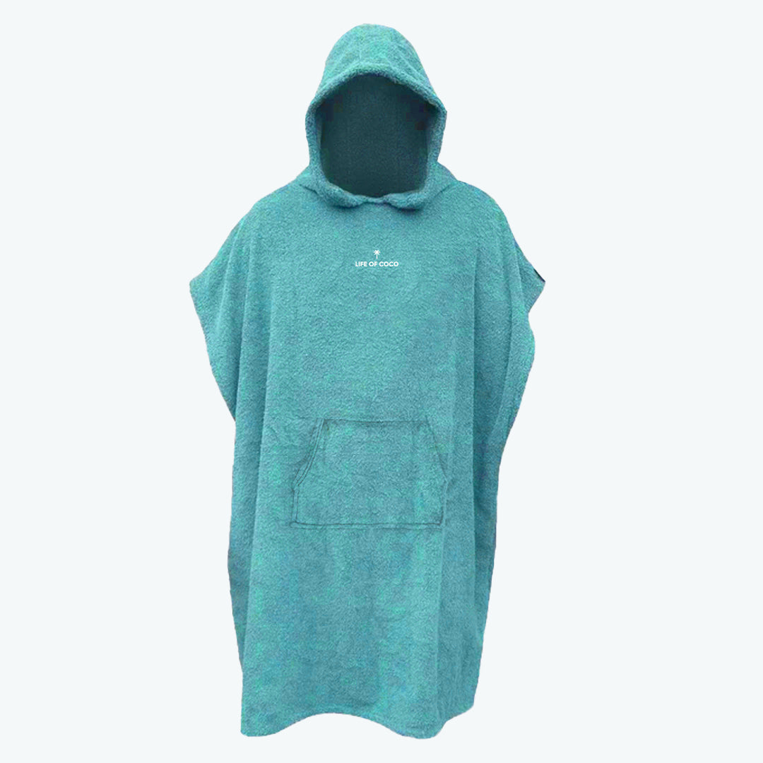 Pre-sale Adult Hooded Towel Poncho | Aqua