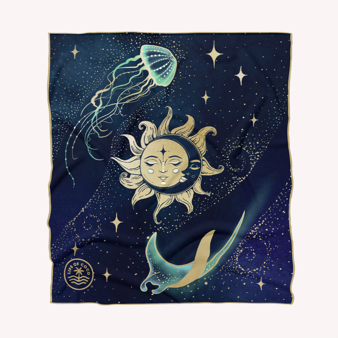 PRE ORDER Sand Free Beach Towel | Double | Sun & Moon
