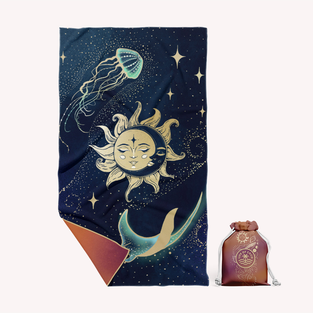 PRE ORDER Sand Free Beach Towel | Single | Sun & Moon