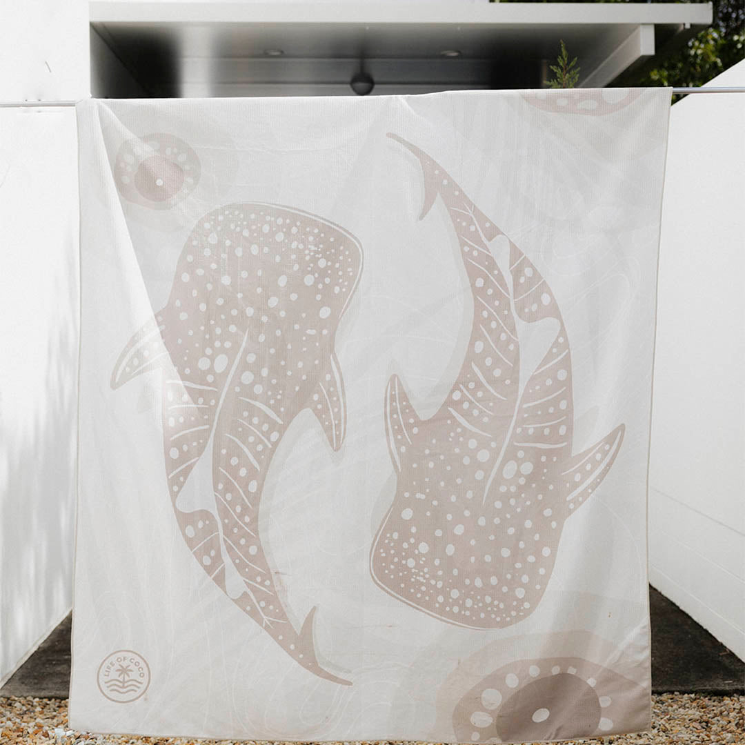 LOC Sand Free Beach Towel Whale Shark