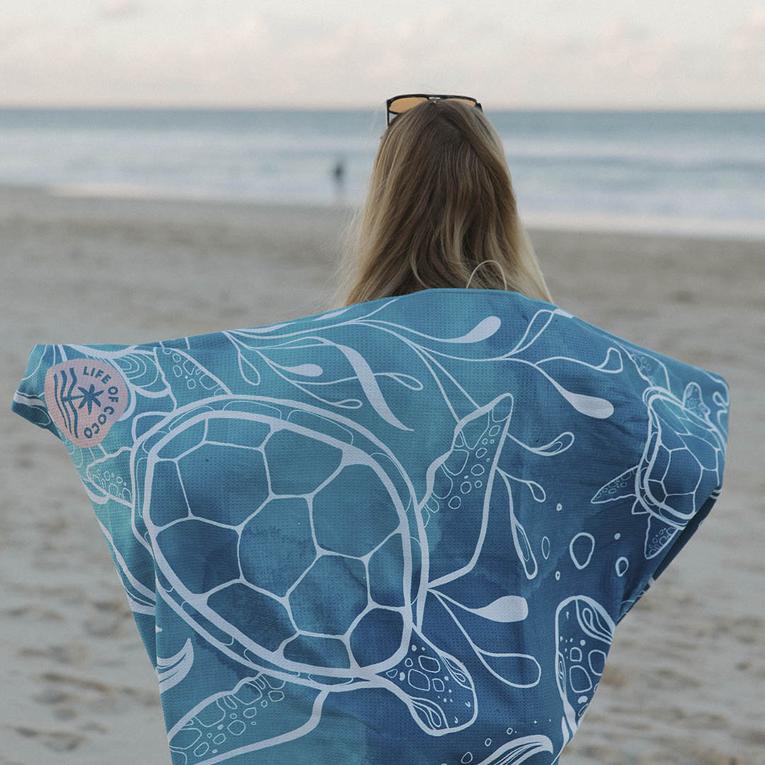 Using Whale tale sand free beach towel