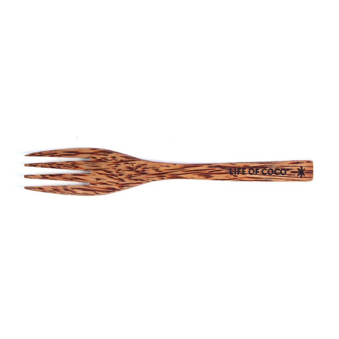 life of coco wholesale reusable wooden fork coconut