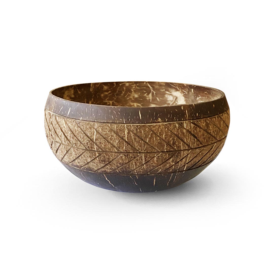 Mekong Boho Carved Coconut Bowl