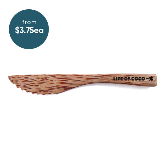 life of coco wholesale reusable wooden knife coconut
