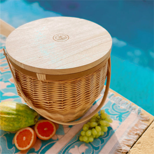 Life of Coco Picnic Basket wooden premium insulated 