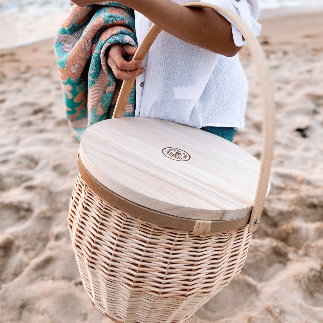 Life of Coco Picnic Basket wooden premium insulated