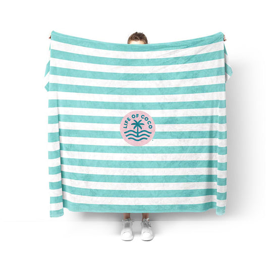Life of Coco sand-free beach towel striped stripey stripes