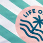 Life of Coco sand-free beach towel striped stripey stripes