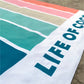Life of Coco sand-free beach towel striped stripey stripes