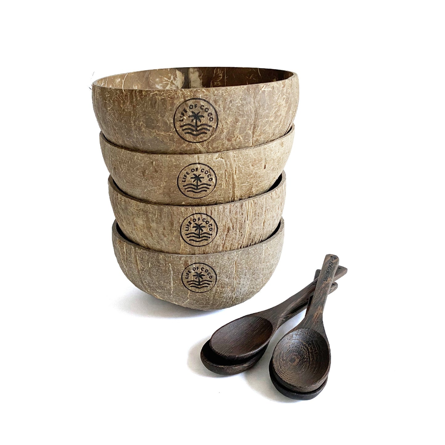coconut bowls and spoon pack